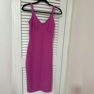 Derek Heart Fitted Fuschia Dress, Size Small